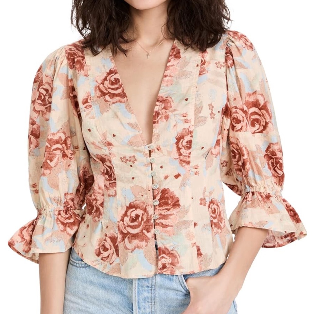 Free People I found you printed top size M